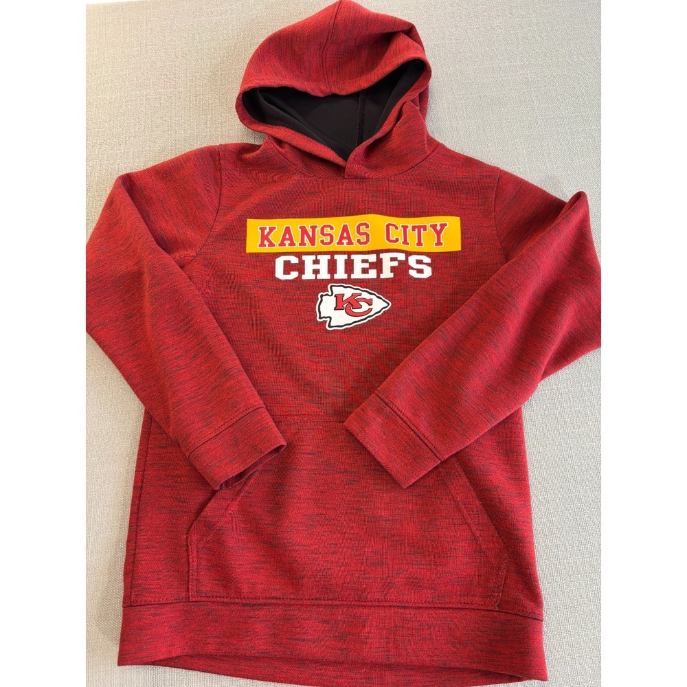 NFL Team Apparel Youth Kansas City Chiefs Hoodie Size 10-12